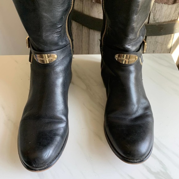 Michael Kors black tall riffing boots sz 8 womens - Picture 5 of 9